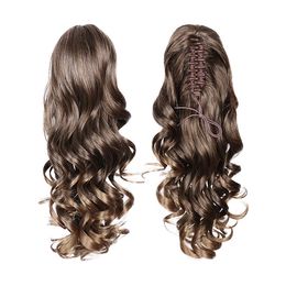 Long Synthetic Wavy Clip in Hair Ponytail Hair Extensions Style Claw Pony Tail Hairpiece for Women Cosplay Party