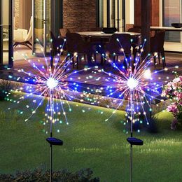 Solar LED Firework Fairy Lights Outdoor IP65 Waterproof Garden Decoration Lawn Pathway Lamp Light