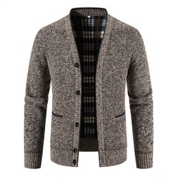 Men's Sweaters Men Cardigans Winter Thicker Warm Cardigan Sweaterscoats Male Outwear Vneck Casual Slim Fit Size 3XL 231118