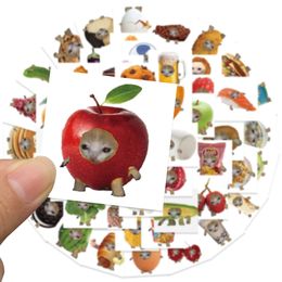 68PCS Food Cat Head Stickers For Skateboard Car Laptop Ipad Bicycle Motorcycle Helmet PS4 Phone Toys DIY Decals Pvc Water Bottle Suitcase Decor