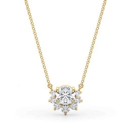 Yellow Pink White 14Kt, 10Kt, T Metal Necklaces Lab Grown Diamond 14Kt Gold Necklace