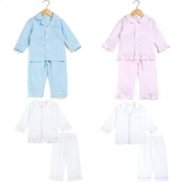 Pejjama projekt mody jesienne dziecko rodzeństwo ubrania chłopców z długim rękawem Zestawy dziewcząt bawełniane dzieci nocne dzieci piżamy 231118