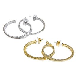 DY Earrings Designer Classic Jewellery Charm Jewellery earrings Similar Dy Cable Button with Zircon Imitation Diamond Large Earrings Christmas gift Fashion Jewellery