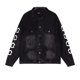 BLCG LENCIA Denim Jacket Mens and Womens Coat Casual Cotton Turn-down Collar Long Sleeve Denim Bomber Jackets for Man 11883