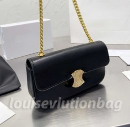 bolsa de couro triomphe ombro feminino feminino flip flip horizontal satchel designer de luxo de luxo diamante feminino na moda de banquete bolsa de cartão