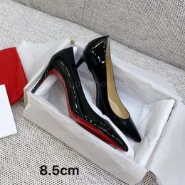Designer Shoes Pumps Heels Woman High Pointy Toe Patent Leather Black Beige White Red Slip on Pump Loafers Womens Wedding Party Evening Formal Shoe 35-42 867