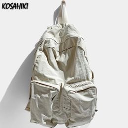 School Bags Japanese Preppy Grunge Solid Y2k Backpack Fashion Women Casual Schoolbags Streetwear Trendy Ins Backpacks for College Students 231118