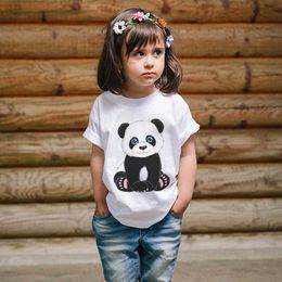 T-shirts New Shelves 2020 Tshirt Kids Boys And Girls Prints Design Tshirts Pandas Bamboo Polar Bears Dance Kawaii Harajuku Cute T-shirts P230419