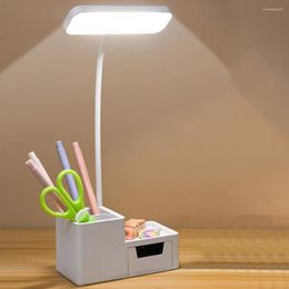 Table Lamps Reading Lamp LED Desk Dimmable Flicker Free Flexible Hose Design Eye Protection High Brightness Illumination Rechargeable 2