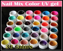 Nail Gel WholeProfessional 36 Mix Colours Art UV PureGlitter PowderShimmer Colourful Set5gbottle6040383