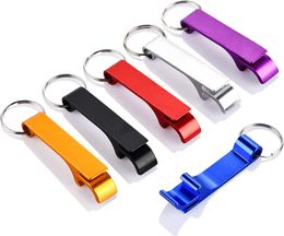 Portable 4 In 1 Bottle Opener Key Ring Chain Mini Beer Bottle Opener Aluminium Alloy Kitchen Keychain Metal Beer Bar Tool