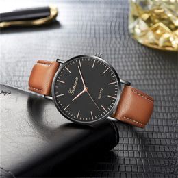 Wristwatches Fashion Design Leather Black Women Watches Geneva Casual Quartz Ladies Watch Female Dress Wristwatch Clock Bayan Kol SaatiWrist