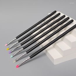 Makeup Brushes 1/2/3pcs Professional Silicone Bevel Brush Eyeliner Eye Shadow Eyebrow Black Paint Wooden Handle Tools