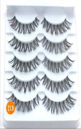 Invisible Band Black Colour fake eyelash 5pairsbox Transparent Band 3D Lashes Natural Long Wispy False Eyelashes8849183