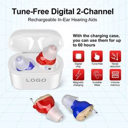 Other Health Beauty Items A Pair 10 Channel CIC Hearing Aid Rechargeable Ear Aids for The Elderly Audifonos Sound Amplifier Deafness 230419