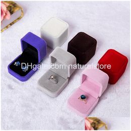 Jewellery Boxes Fashion Ring Engagement Earrings Box Cases Display Case Valentine Gift Package Drop Delivery Packaging Dhzqb