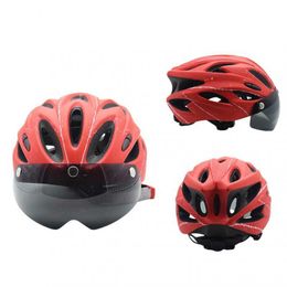 Cycling Helmets Cycling Helmet Men Women Road Bike Mountain Bicycle Helmet Integrated Magnetic Goggles Mtb Cycling Equipment Capacete Ciclismo P230419