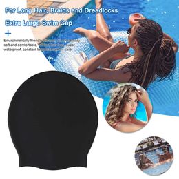 Swimming caps Silicone Diving Head Hood Elastic Swim Dive Hat Ear Hair Protection Waterproof Solid Color Adults Men Women Pool Party Accessory P230418