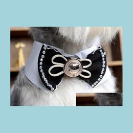 Dog Collars Leashes Cool Pet Cat Bowknot Tie Collar Supplies Chirstmas Gifts 5 Designs Boutique Drop Delivery Home Garden Dhlfo