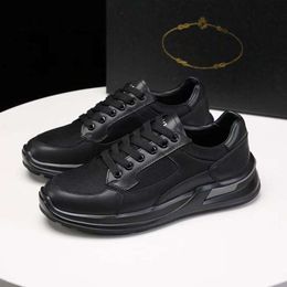 Prades Shoes Fashion Luxury Men Fly Block Casuals Shoes Walking Sneakers Italy Black White Onyx Resin Low Tops Mesh Leather Design Breathable Casual Drive Sports Sho