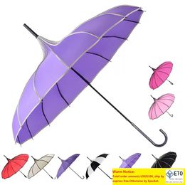 Creative Design Black And White Striped Golf Umbrella Longhandled Straight Pagoda Umbrella