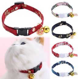 Cat Collars & Leads Accessories Chinese Style Pet Supplies Bell Pendant Kitten Necklace Dog Collar Happy Year
