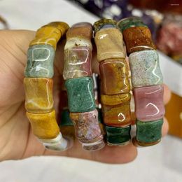 Strand Natural Ocean Agate Stone Beads Bracelet Gemstone Jewellery Bangle For Women Man Gift Wholesale !