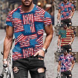 Men's T Shirts Men Fashion Spring Summer Casual Short Sleeve O Neck Printed Muscle For Mens Big And Tall Long