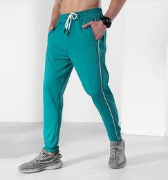 Men's Pants Spring Summer Men's Casual Sweatpants Male's Jogging Basic Trousers Tracksuit Side Stripe Slim Breathable Sportswear