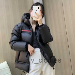 P-ra Original Fashion Design Womens PU Leather Jackets Luxurious Ladies Black Punk Puffer Jacket Short Cotton Outerwear Coats S-1