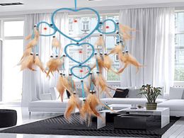 Handmade DIY Dream Catcher Fiverings Hearts DreamCatcher Wall Hanging Home Car Party Home Decor Craft DreamCatcher E5M17565961