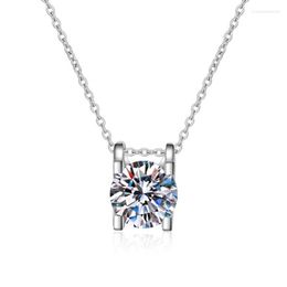 Chains ZFSILVER Fashion Trendy Classic 925 Silver Moissanite Cow Head Necklace For Women Accessories Luxury Charms Wedding Jewellery Gift