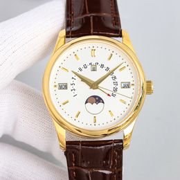 Mens Watches Automatic Mechanical Watch 40mm Sapphire Waterproof Fashion Leather Business Wristwatches Montre De Luxe