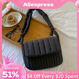 Evening Bag Padded Shoulder Quilted Crossbody Wide Strap Trendy Satchel Lightweight Pouch Winter Shopping 231118