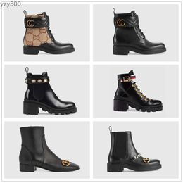 2023 Latest Women's Black Autumn and Winter Boots Fashion Cowhide Sheepskin Lining Anti slip Wear resistant 35-42 with Box gglies 6NK9