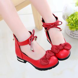 Athletic Shoes Children High Quality Girls Casual Spring Autumn Butterfly-knot Decoration Soft Sole Non-slip Princess Flats
