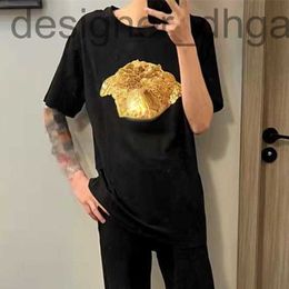 Men's T-Shirts DesignerSummer short sleeve t shirt mens sweatshirt Vers designer tshirt Medusa Sequins Embroidery pullover tee fashion Hip Hop T-shirt 4xl 5xl LNQI