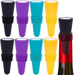 Silicone Wine Bottle Stopper Sparkling Beer Champagne Stop Leak Cap Beverage Sealer Wine Cork Plug Lid Kitchen Accessories