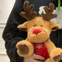 Plush Dolls Christmas Deer Doll Toy Soft Girl Heart Cloth Gift 231118