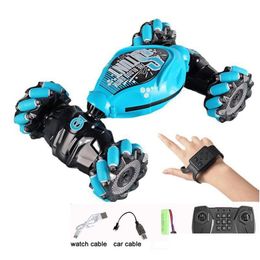 Electric/RC Electric/Rc Car Rc Gesture Toys 4Wd Remote Control Hand Controlled All Terrains Monster Trucks Stunt S With Dho7I 240315