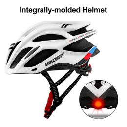Cycling Helmets Unisex Cycling Helmet with Light Bike Ultralight Helmet Intergrally-molded Mountain Road bike Bicycle MTB Helmet Safe Cap P230419