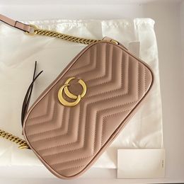 2023 роскошные дизайнерские сумки Marmont Crossbody Сумка для плеча женщина -цепная сумка для сети классическая сумочка модная сумка для кошелька сумка для камеры сумки с камерой камеры