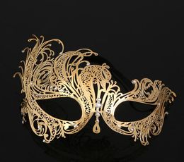 Women Iron Mask Halloween Metal Diamond Phoenix Mask Half Face Party Mask6824905