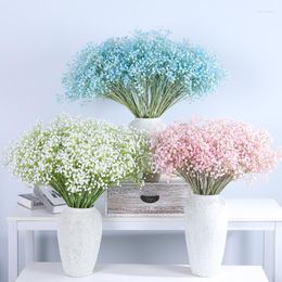 Decorative Flowers 63cm Gypsophila DIY Floral Bouquets Babies Breath Artificial Plastic Arrangement For Wedding Home Table Decoration