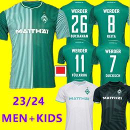 23 24 SV Werder Bremen Herren-Fußballtrikots DUCKSCH BITTENCOURT BUCHANAN BURKE FRIEDL KEITA FULLKRUG BURKE Heimtrikot
