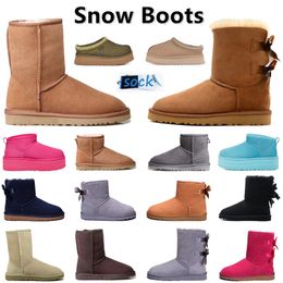 Designer australische Womens Winter Skate Sneaker Klassiker Tasman Slipper Clear Mini Boots Australien Schneefell Furry Satin Boot Stiefel Stiefel Schnee Snow's Half Knie Short