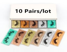 3D False Eyelashes With Mascara Brushes Faux Mink Lash 10 Styles Dramatic Thick Natural Long Lashes Wispy Fluffy Eye Makeup Wholes2216562