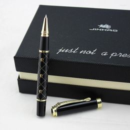 Jinhao 500 Rollerball Pen Medium Point Black Ink 0.7mm Golden Clip Metal Writing Pens With Gift Box Office School Supplies