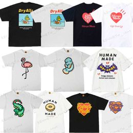 Men's T-Shirts Japanese trend Human made loose short sleeve men's and women's casual bamboo cotton polar bear duck print T-shirt T230419