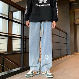 Men's Jeans Spring Men Streetwear Baggy Trousers Smile Hip Hop Mens Loose Pants Women Oversized Boyfriend Denim